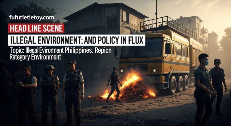 Philippine enforcement officers examining a suspected mineral shipment at a checkpoint.