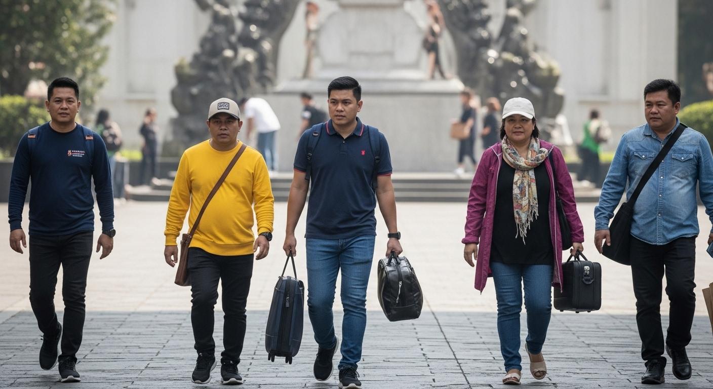 Travelers observing mangrove restoration and a coral reef in the Philippines.
