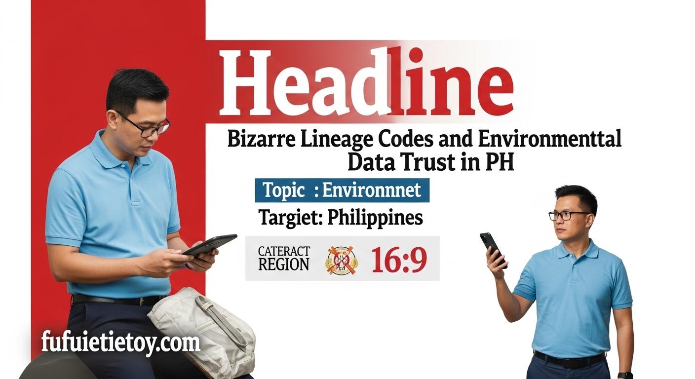 Dashboard-style map of the Philippines showing color-coded data points labeled with lineage codes and environmental data
