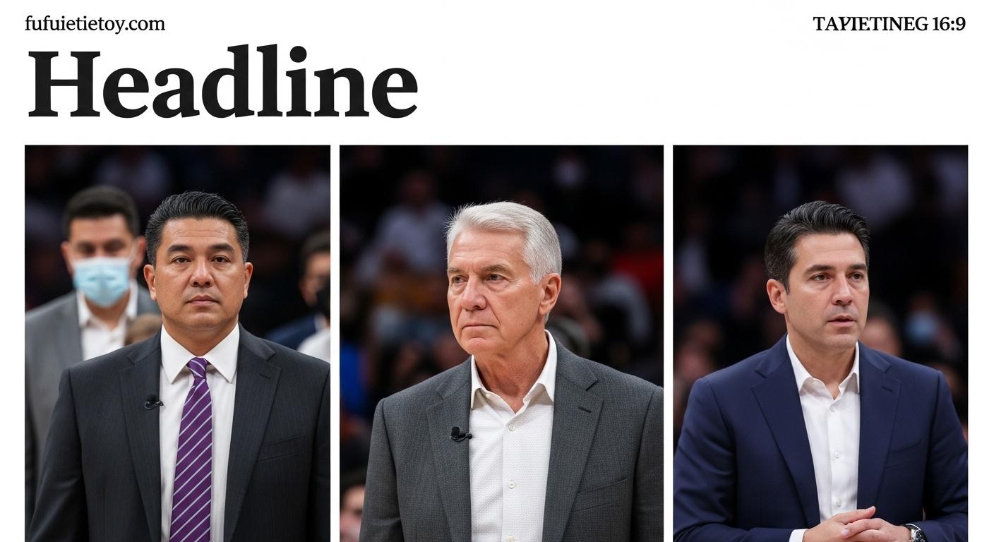 Basketball arena with solar panels and a Philippine city skyline at dusk, overlaid with NBA standings graphics.